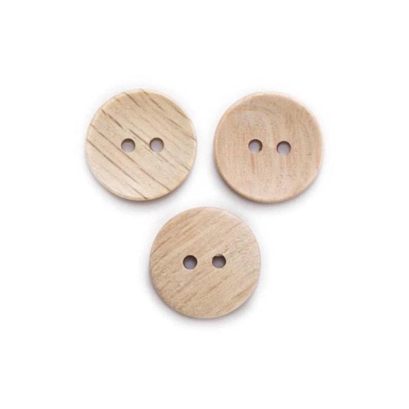 20 PCS Wooden Buttons Round 4 Holes Decorative Buttons for