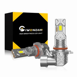 CIWENDAN New Development HB3/HB4/HIR2 LED Headlight, Compatible with Vehicle Inspection, High Power CSP LED Chip, 4x Brightness, 1:1 Genuine Halogen Size, Compatible with DC 12V Cars, White 6500K