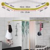Diamond Shaped Shower Curtain Rod (Both Sides: 17"-25.6",Middle:20"-26) Stretchable True