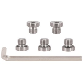 5PCS Standard M10x1 Thread 304 Stainless Steel Inner Hex Round Head Oil Drain Plug/Pipe Fitting with Rubber Ring - Universal Fit For Automotive,Car,Bike,Motocycle,ATV,UTV,Industrial - SHINTONES