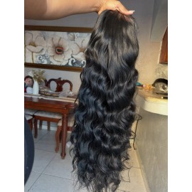 Raw Human Hair Deep Curly Wave Wig Human Hair HD Lace Wigs Glueless Lace Front Wigs Human Hair Wear and Gostyle: Deep curly, color: Black, Stretched Length: 18"