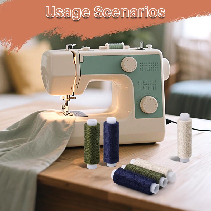 Easusy Sewing Thread, 2 PCS 200 Yards Navy Sewing Thread,