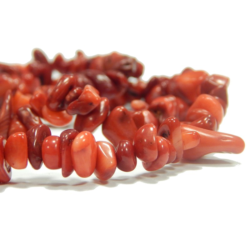 Coral Beads Red Splitter 4-10 mm Chip Gemstone for Threading