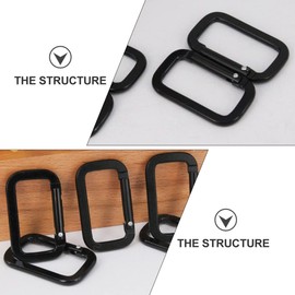 Operitacx 20St Karabiner D-Ring-Clip großer Enterhaken Verschlüsse Greifanker Verdreifachen d Haken mehrzweckhaken schlusselketten Outdoor-Schnalle langlebige Schlüsselanhänger Schlüsselbund