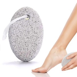 [Set of 2] Natural Pumice Stone for Feet Exfoliating Foot Care Tool Foot Pumice Stone Bath Stone Foot Massage Promotes Circulation Water Washable Reusable Unisex Smooth Heel Skin Care Skin Sharpener