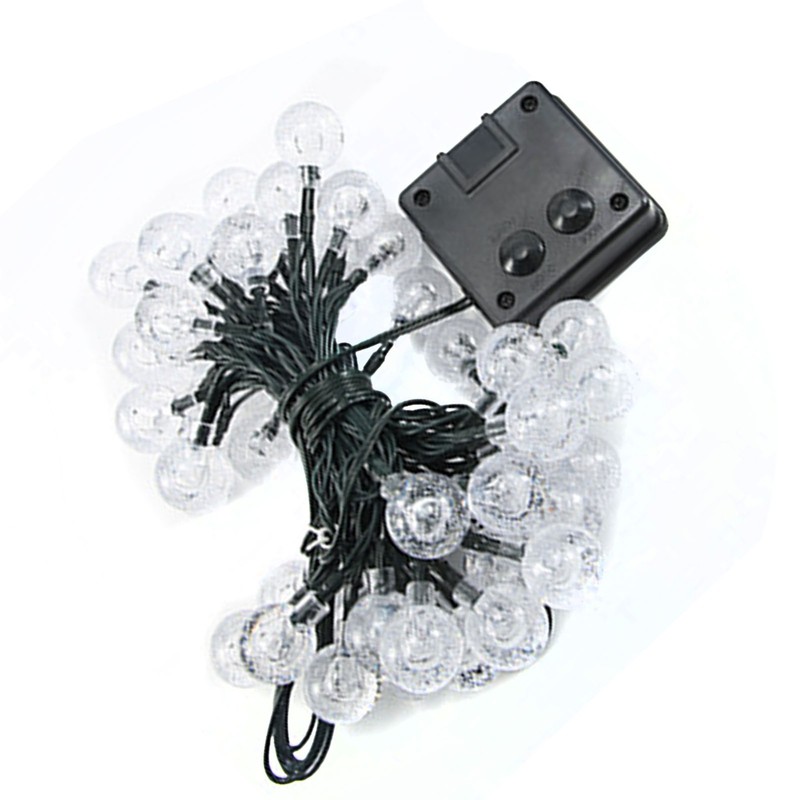 Solar String Lights Outdoor Multicolor 36ft 60 Led Crystal Globe