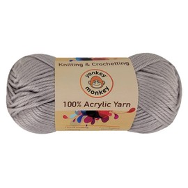 Acrylic Fancy Yarn 3-Pack by Yonkey Monkey 300gr Knitting Crochet DIY Art Craft (Smoke Rice 91)