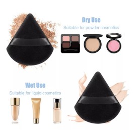 Pimoys Esponja Para Maquillaje Forma Triangular Color Negro 6 Pzas