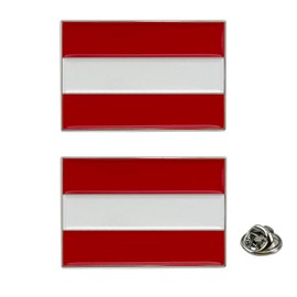 Austria Flag Pin Pin 3 cm x 2 cm Pack of 2/4, Zinc
