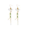 Cute Flower Leaf Dangle Earring for Women Lily Of The