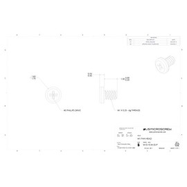 M1.0-0.25 X 1.5mm Machine Screw Stainless Steel Pan Head Phillips Drive (100 Pcs) - M10-15-M-SS-P