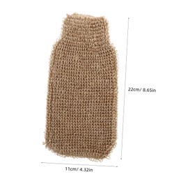 Ipetboom Shower Mitt Gloves Glove Scrubber for Body Exfoliating Glove Body Clean Mitts Exfoliating Mitt Shower Bath Mitt Loofah Mitt Facial Clean Mitts Loofah Glove Bathing Tools Jute Khaki
