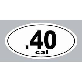 .40 Cal Gun Decal Rights Funny Bumper Sticker Car Truck Window Hand Rifle Sniper S&W Pistal