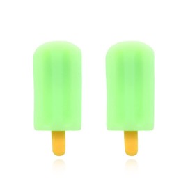 Popsicle Earrings for Women, Cute Food Ice Cream Earrings for Womens, Colorful Popsicle Post Earrings Hypoallergenic, Rainbow Ice Cream Earrings Studs, Ice Cream Jewelry -s Funny Earrings (Green)