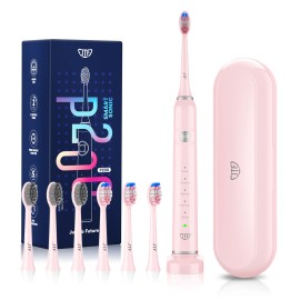 JTF P200 SONIC ELECTRIC TOOTHBRUSH CUSTOM BRAND WITH EXTRA BRUSH HEADScolor: Pink, packaging types: Corrugated Box