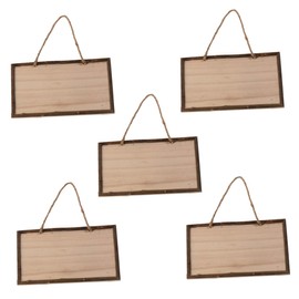 STOBOK 5pcs Unfinished Wood Sign Welcome Hanging Sign Door Decorations DIY Message Chalkboard