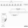 umbra 318858-660 Flip 8 Hook, 8 ganchos, Blanco