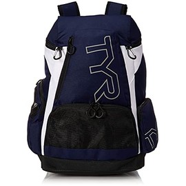 TYR Alliance 30L Backpack All Swimming Equipment, White/Navy, All