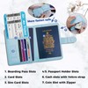 Cnycmy Passport Holder with RFID Blocking, Cash Pocket & Back