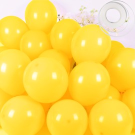 Yellow Balloons, 50 Pcs 12 Inch Pastel Yellow Latex Balloons for Birthday Decorations, Wedding Decorations, Baby Shower Balloons, Yellow Party Decorations