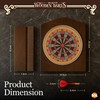 SOL Desktop Wooden Dart Board Set - Compact Tabletop Game
