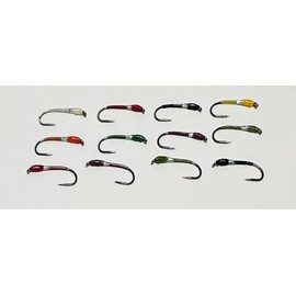 Trout Flies mixed vicars buzzers for fly fishing x12 barbless sz 14 straights