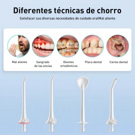 Coslus Regalos Navidad Irrigador Bucal Dental Profesional Boquillas Modos Water Flosser Portátil Limpiador Oral Dientes Lengua