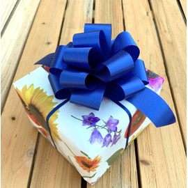 Royal Blue Decorative Gift Pull Bows - 5" Wide, Set of 10, Police Support, 4th of July, Baby Shower, Birthday, USA, Veterans Day, Christmas Tree