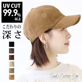 hanahana15 Corduroy Cap, Deep, Large, Large, Women's, Autumn, Men's, Unisex, Solid, Simple, Stylish, 100% Cotton, Hat, [Ashiato] Camel