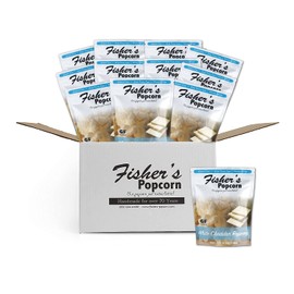 Fisher's Popcorn | White Cheddar Flavor | 0.5oz Bag | 12-Pack