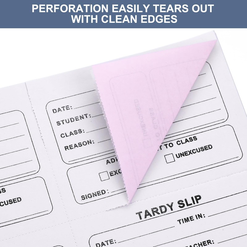Engrowtic 1600 Pcs Tardy Slip Book with Carbonless Duplicates Tardy