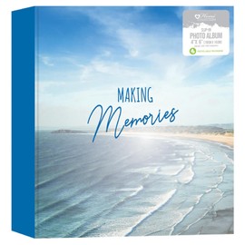 Home Collection Beach Design Slip In Memo Photo Album 200 Photos 4 x 6" Holiday Family 22 x 22cm