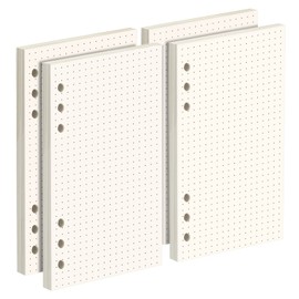 FANDAMEI 180 Sheets/360 Pages A6 Refills Dotted Paper, 100 GSM Personal Organiser Inserts Dot Paper for A6 Binder, 6-hole A6 Dotted Paper Refill as A6 Refill, 171x94mm
