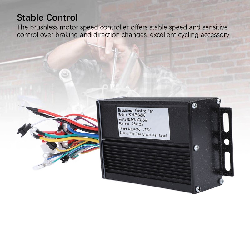 48V 60V 64V 450W Brushless Controller Aluminum Alloy Speed Motor