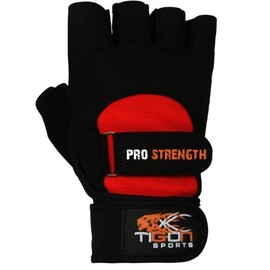 Tigon Sports Weight Lifting Gel Body Building Gloves Gym Fitness Training Straps Wrist Wrap (Large)