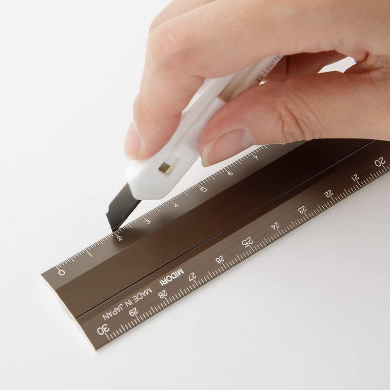 Midori 42287006 Aluminum Multi Ruler, 11.8 inches (30 cm), Brown