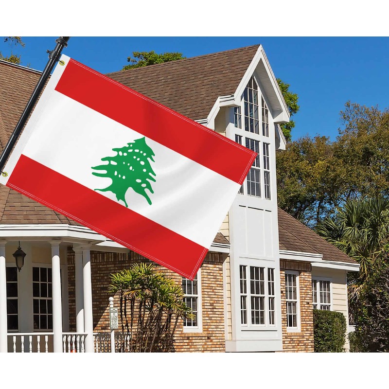 2×3 FT Lebanon Flag,Medium 60×90 CM lebanese Outdoor Banner,100D Decor,Doube