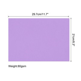 sourcing map 125 Sheets A4 Colored Print Copy Paper Origami Paper Printer Paper 80gsm for Printing, Document Copying, Art Craft, Light Purple