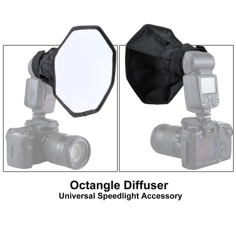 YicDofu 20cm/7.8" Octagonal Flash Diffuser Softbox for Speedlight