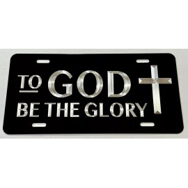BLVD To God be the Glory Christian Car Tag Diamond Etched Engraved License Plate