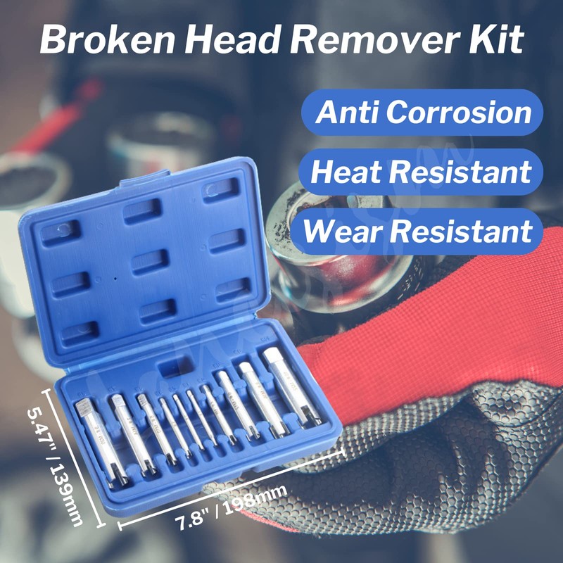 Screw Tap Extractor Set of 10 Broken Head Taps Stripped