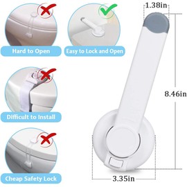 XLKJ Child Safety Toilet Lid Pack of 2 Baby Toilet Lock Children's Toilet Safety Lock Toilet Lid Lock