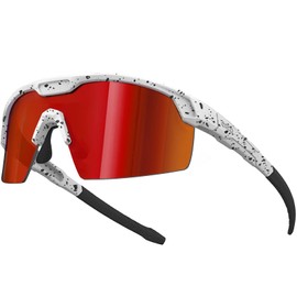 ER00 S598 Wrap Around Small Baseball Sunglasses for Youth Kids Women, Running Cycling Outdoor Sports Shades ANSI Z87.1 Safety
