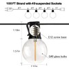 Banord 100FT G40 Globe String Lights, 2700K LED Outdoor Patio