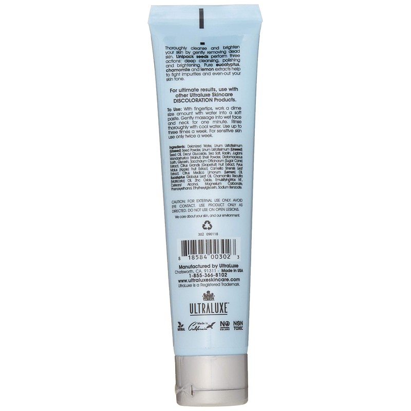 ULTRALUXE SKIN CARE Triple Action Organic Scrub, Discoloration, 3 oz