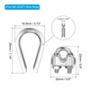 PATIKIL 20pcs 4mm Wire Rope Clamp Stainless Steel Thimble Wire