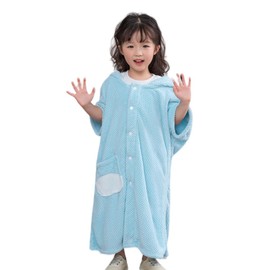 VNGOLERRY Wearable Bath Towel, Bathrobe, Wrap Towel, Hooded Pool Towel, Wrap Towel, Baby Girls, Boys, Kids, Bathing Pool, Hot Springs, Fluffy, Water Absorbent, Quick Drying, Pocket, Button, Elementary