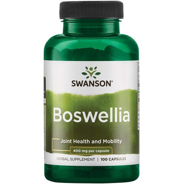 Swanson Boswellia Joint Flexibility Movement Support Ayurvedic Herb (boswellia serrata resin) 400 mg per Capsule 800 mg per Serving 100 Count