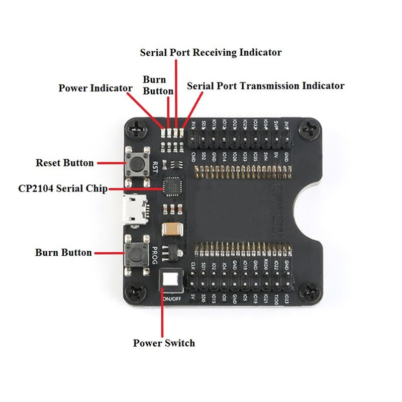 Hailege ESP32-WROVER Burner Tool Development Board Programmer Tool Test Socket