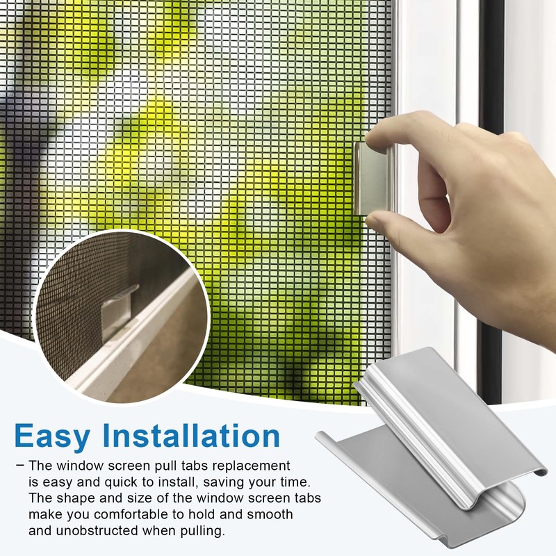 40 Pack Window Screen Pull Tabs, Window Screen Lift Tabs